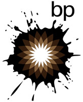 BP logo oil splat