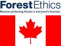 ForestEthics logo with Canadian Flag