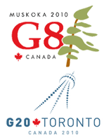 G8 and G20 logos 