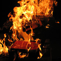 burning book