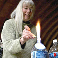 Photo of burning water