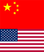 China & US Flags