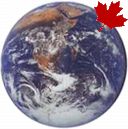 Earth with maple leaf
