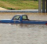 flooded truck