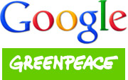 Google and Greenpeace logo