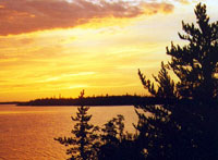 lake at sunset