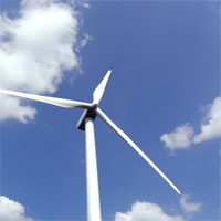 wind turbine in sky