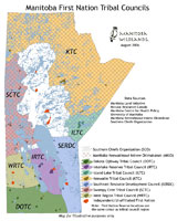 MB First Nation Tribal councils map